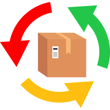 Parcel return  Illustration
