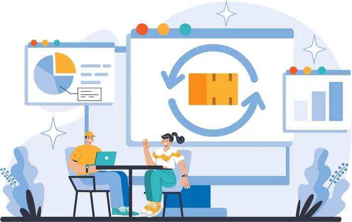 Parcel return  Illustration