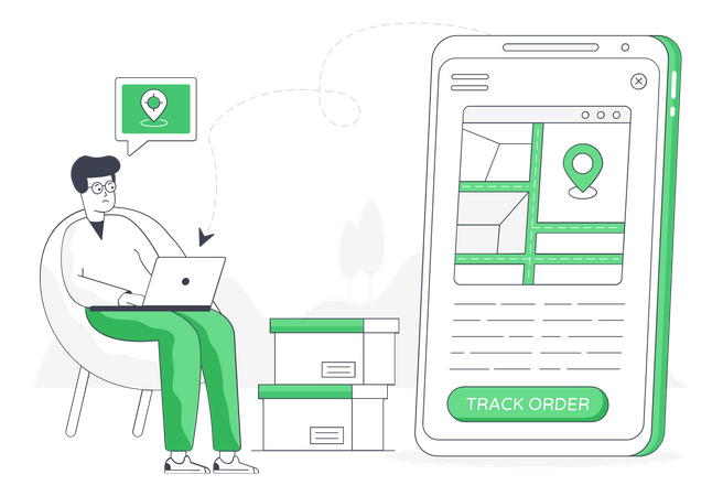 Parcel Tracking  Illustration