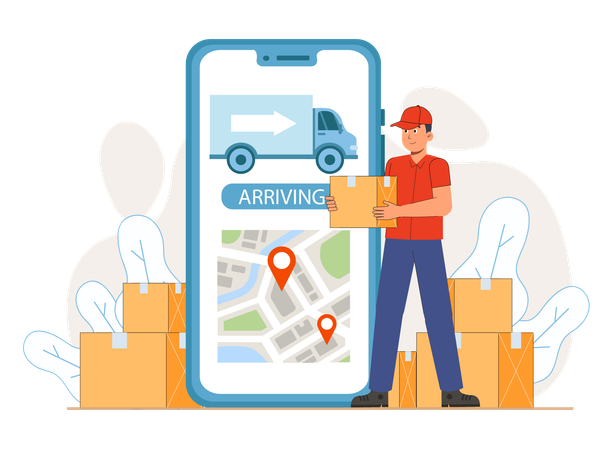 Parcel Tracking  Illustration