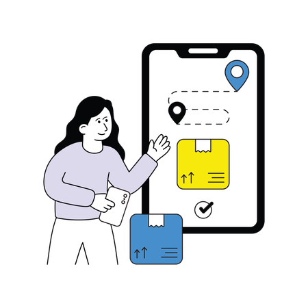 Parcel Tracking  Illustration