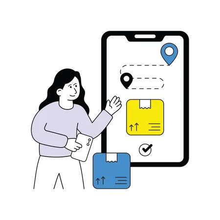 Parcel Tracking  Illustration