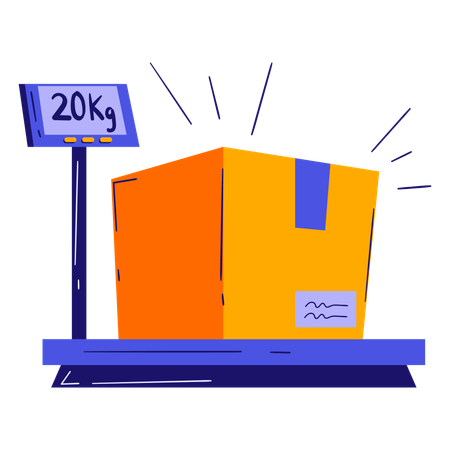 Parcel weight  Illustration