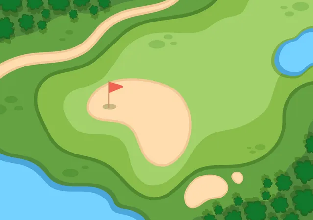 Terrain de golf  Illustration