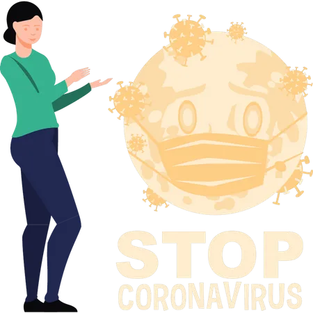 Pare o coronavírus  Ilustração
