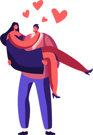 Pareja amorosa  Ilustración