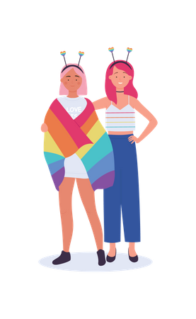 Pareja asexual  Ilustración