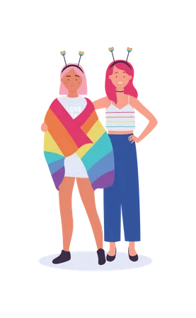 Pareja asexual  Ilustración