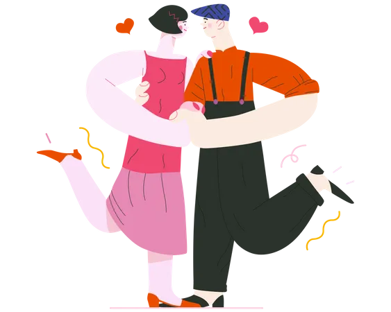 Pareja de baile  Ilustración