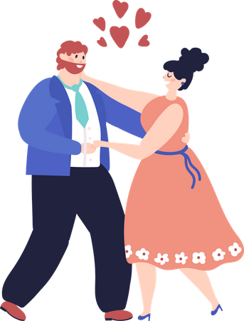 Pareja de baile  Ilustración