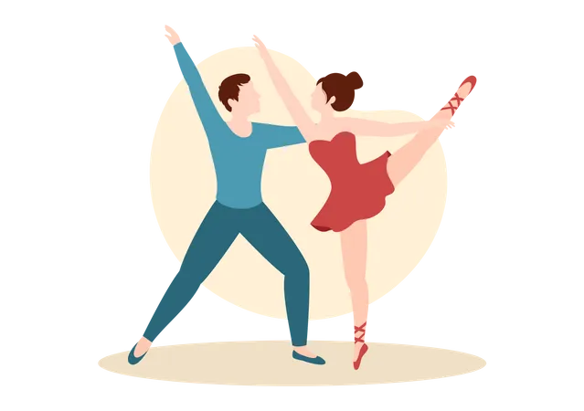 Pareja bailarina  Ilustración