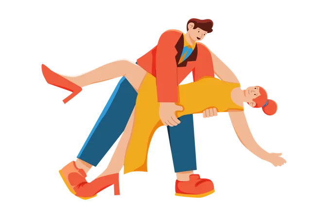 Baile de pareja  Ilustración
