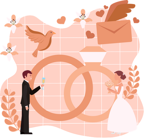 Pareja casada  Ilustración