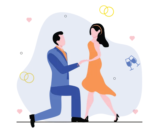 Pareja de boda  Ilustración