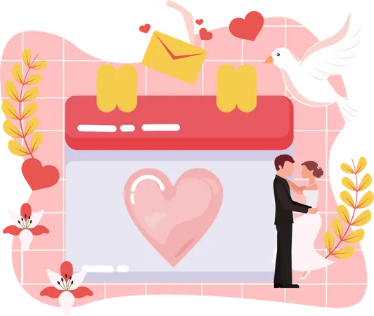 Pareja de boda  Ilustração