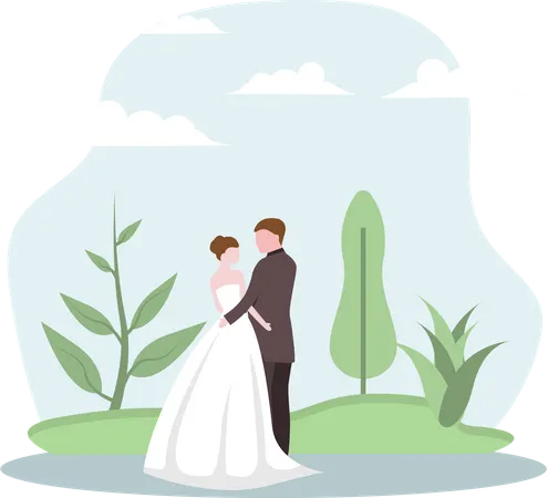 Pareja de boda  Ilustração