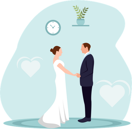 Pareja de boda  Ilustración