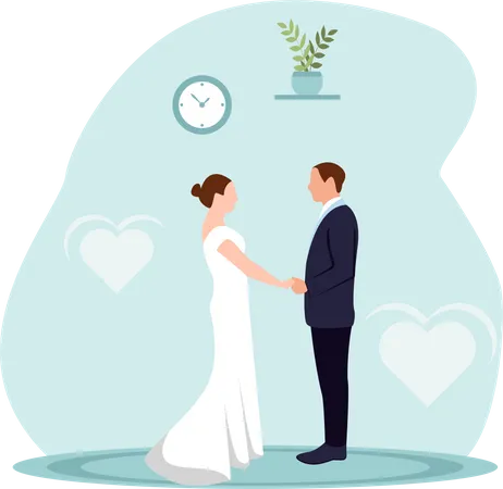 Pareja de boda  Ilustración