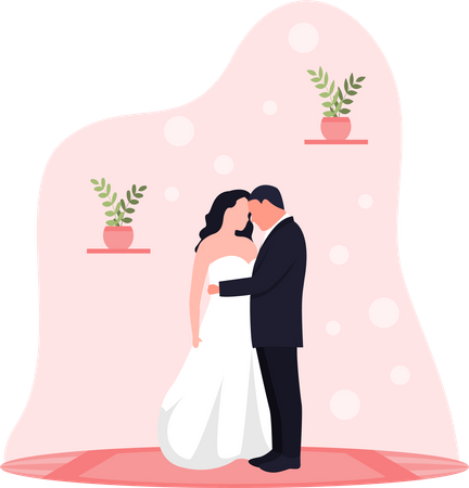 Pareja de boda  Ilustración