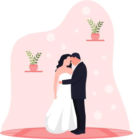 Pareja de boda  Ilustración