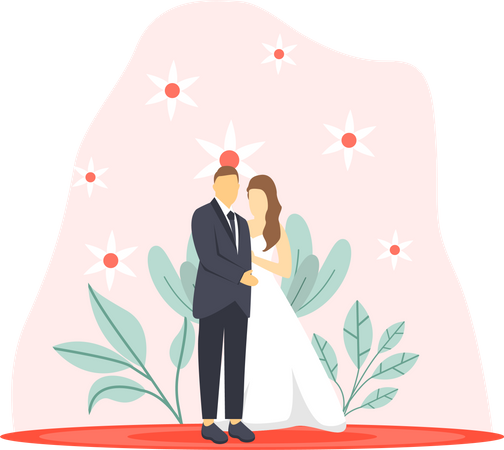 Pareja de boda  Ilustração