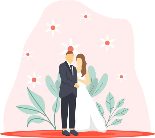 Pareja de boda  Ilustração