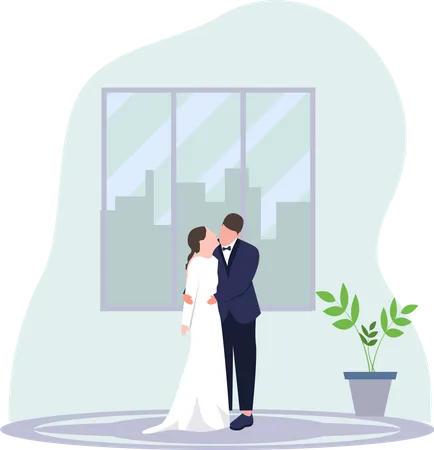 Pareja de boda  Ilustración