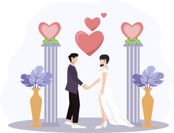 Pareja de boda  Ilustração