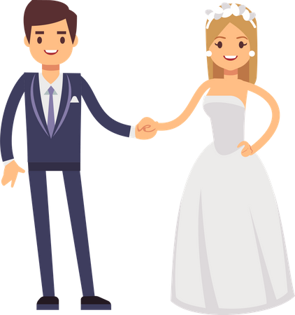 Pareja de boda  Ilustración