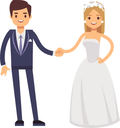 Pareja de boda  Ilustración