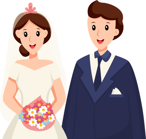 Pareja de boda  Ilustração