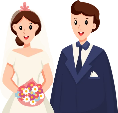 Pareja de boda  Ilustração