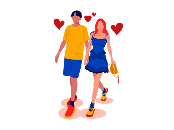 Pareja de citas  Illustration