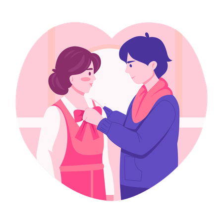 Pareja amorosa  Ilustración