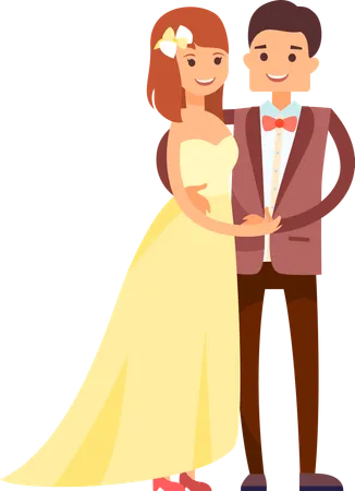 Pareja de recién casados  Illustration