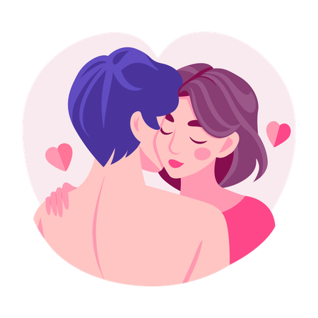 Pareja disfrutando del romance  Ilustración