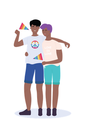 Pareja homosexual  Ilustración