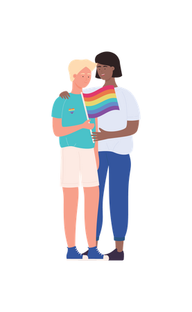 Pareja lgbt  Ilustración