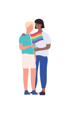 Pareja lgbt  Ilustración