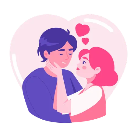 Parejas romanticas  Ilustración