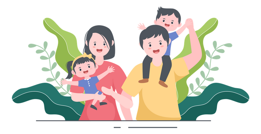 Parent Spending Time With Child Illustration