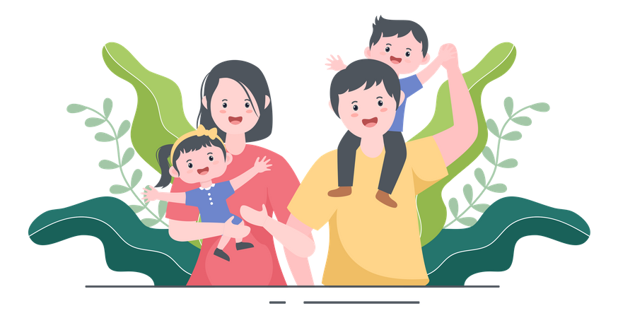 Parent Spending Time With Child  Illustration