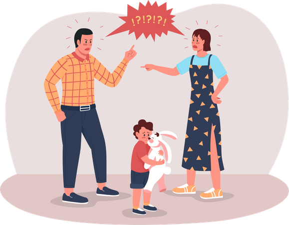Parents arguing  Illustration