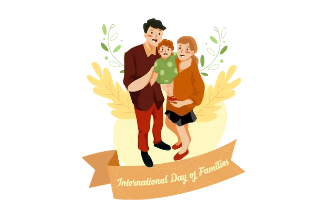 Parents avec enfant  Illustration