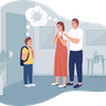 worried mom and dad illustration free download