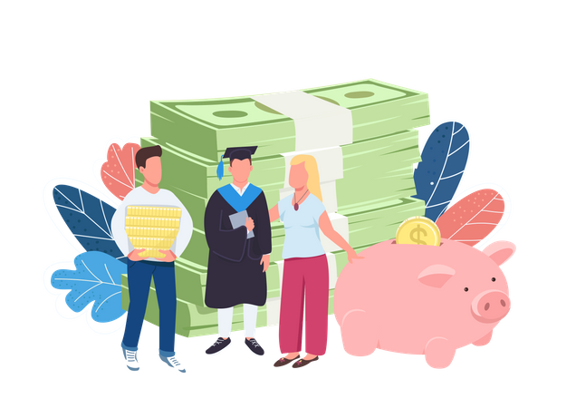 Parents Savings For Child Education  Illustration