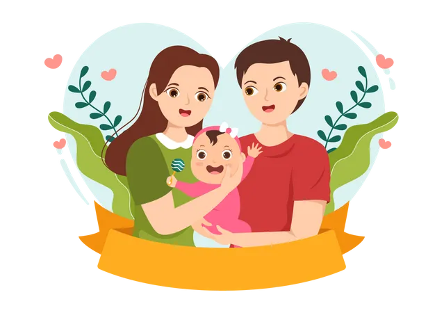 International Day Of Family Illustration With Kids Father And Mother For Web Banner Or Landing Page In Flat Cartoon Hand Drawn Templates Illustration