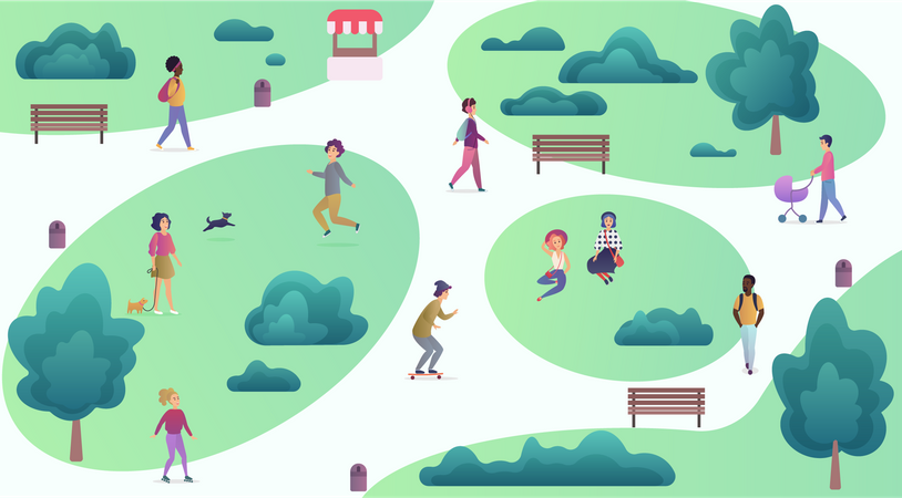 Park Activity Illustration