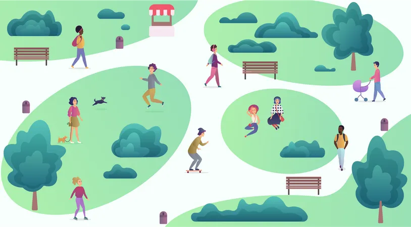 Park Activity  Illustration