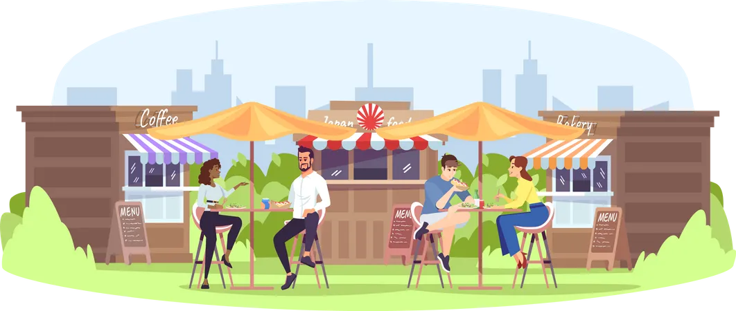 Park cafe Illustration